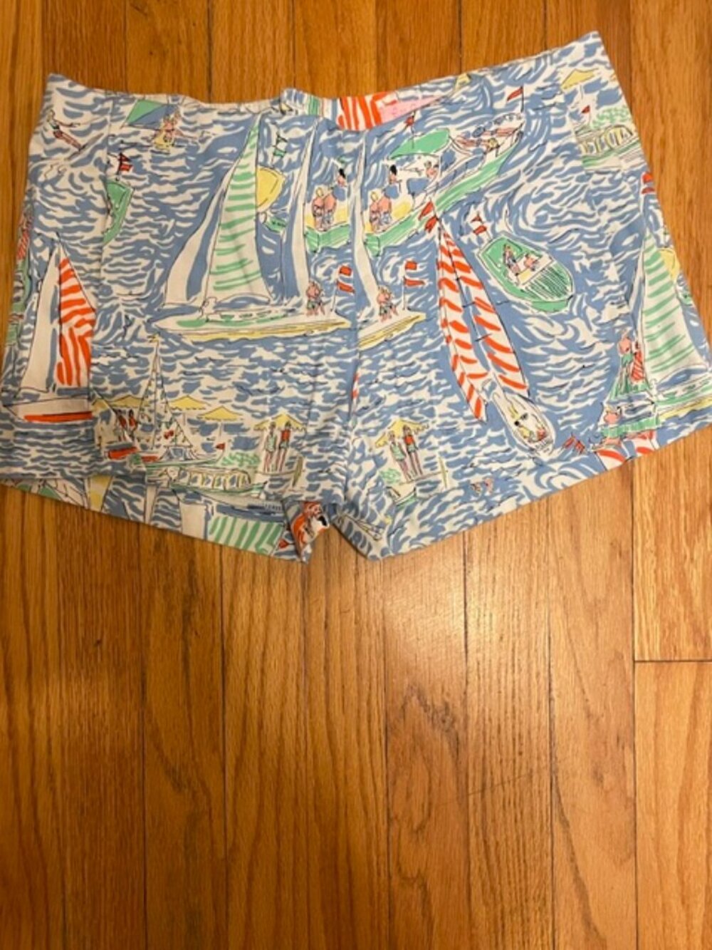 LILLY PULITZER Get Nauti Callahan Shorts Sail Boats Nautical Size 2